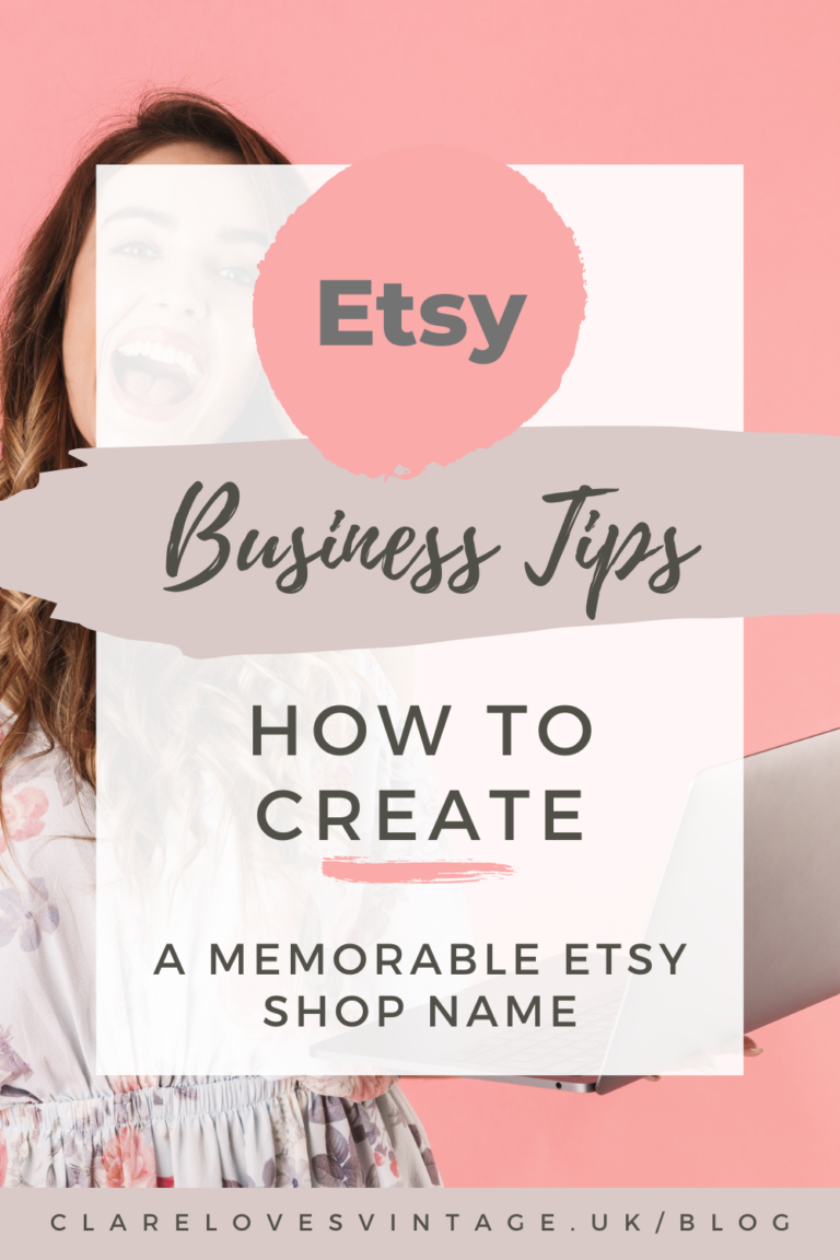 How to create a memorable Etsy shop name